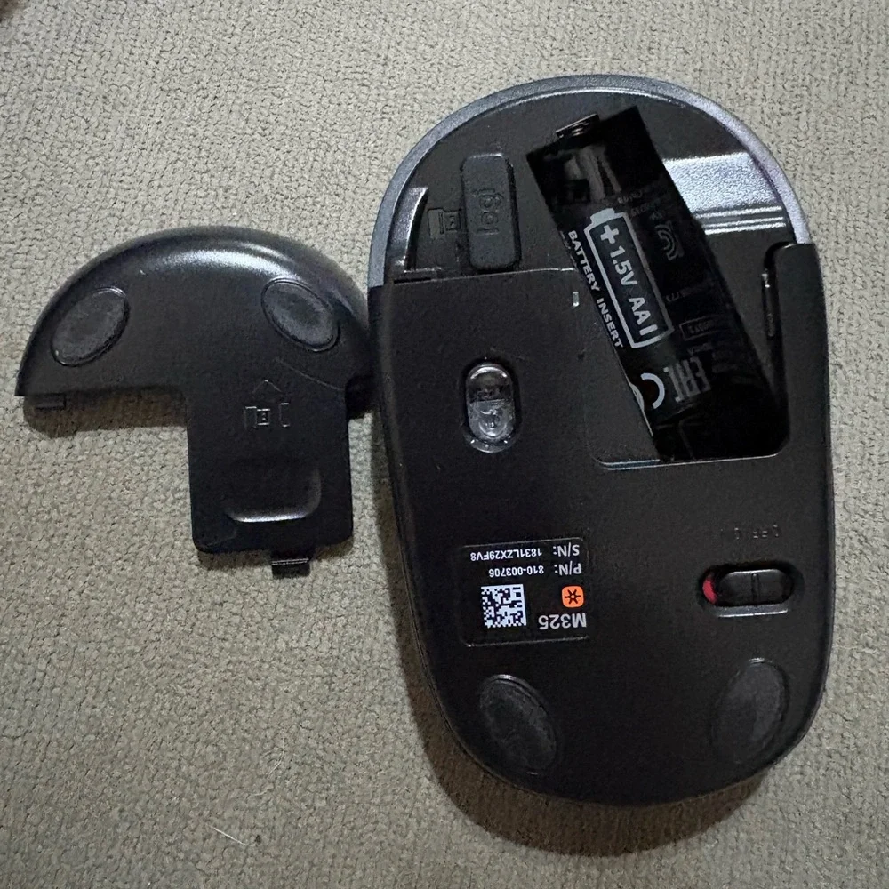Logitech Black and Red Wireless Mouse